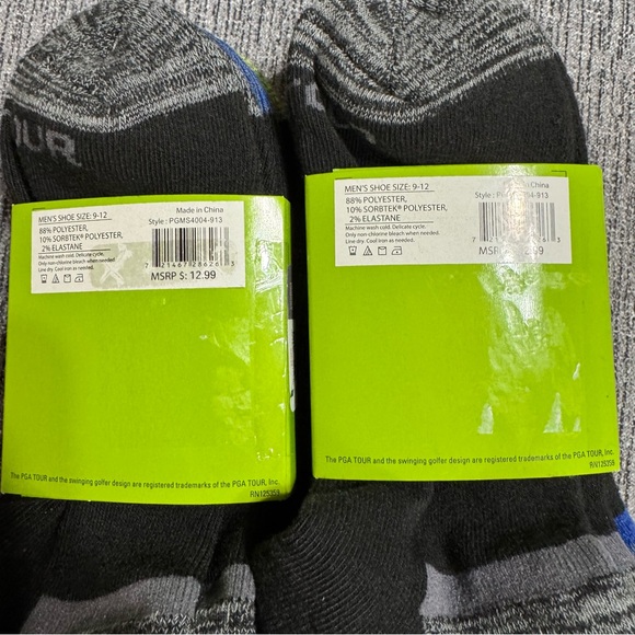 PGA Tour Pro Series Anti Slip Heel Sock Bundle - Picture 6 of 9